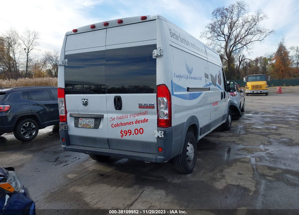2016 RAM PROMASTER 2500 HIGH ROOF VIN: 3C6TRVDG9GE114417