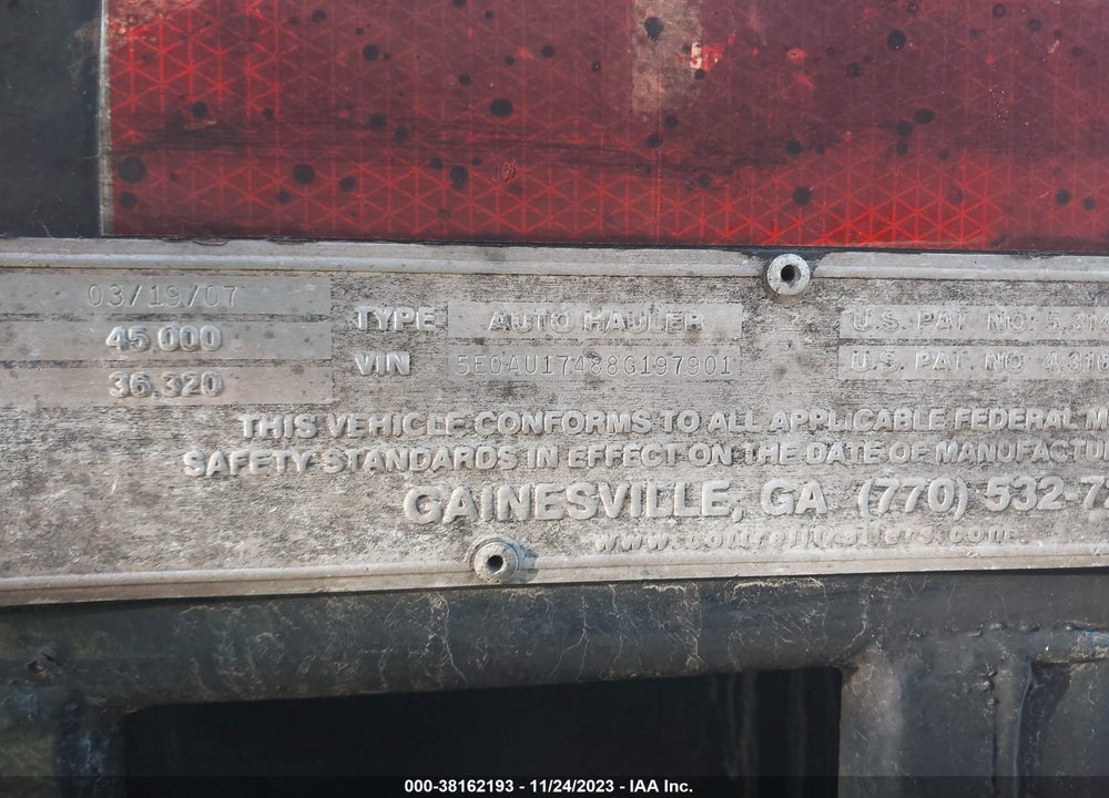 2008 COTTRELL INC --- VIN: 5E0AU17488G197901