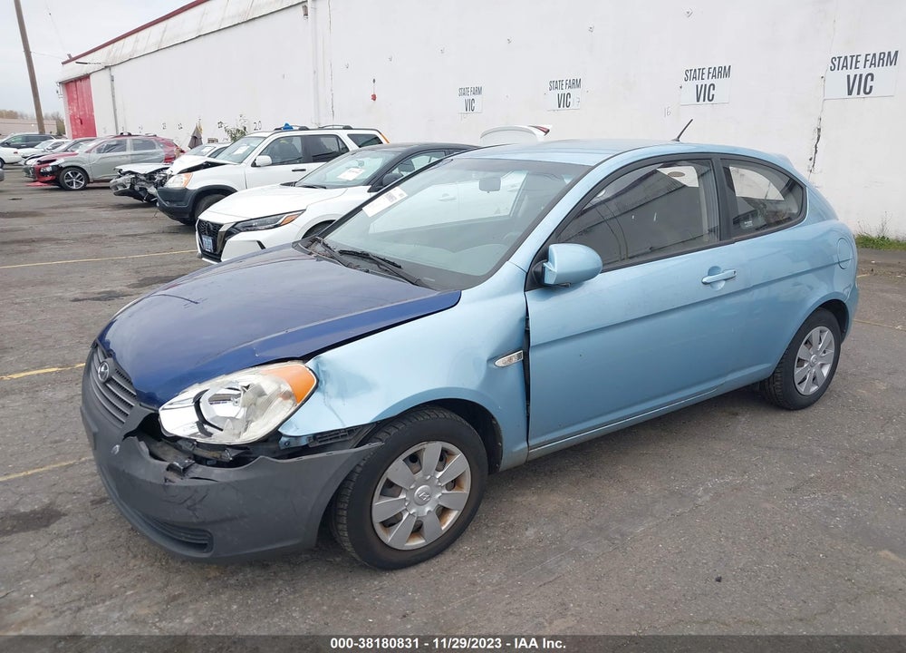 2007 HYUNDAI ACCENT GS VIN: KMHCM36C77U044774