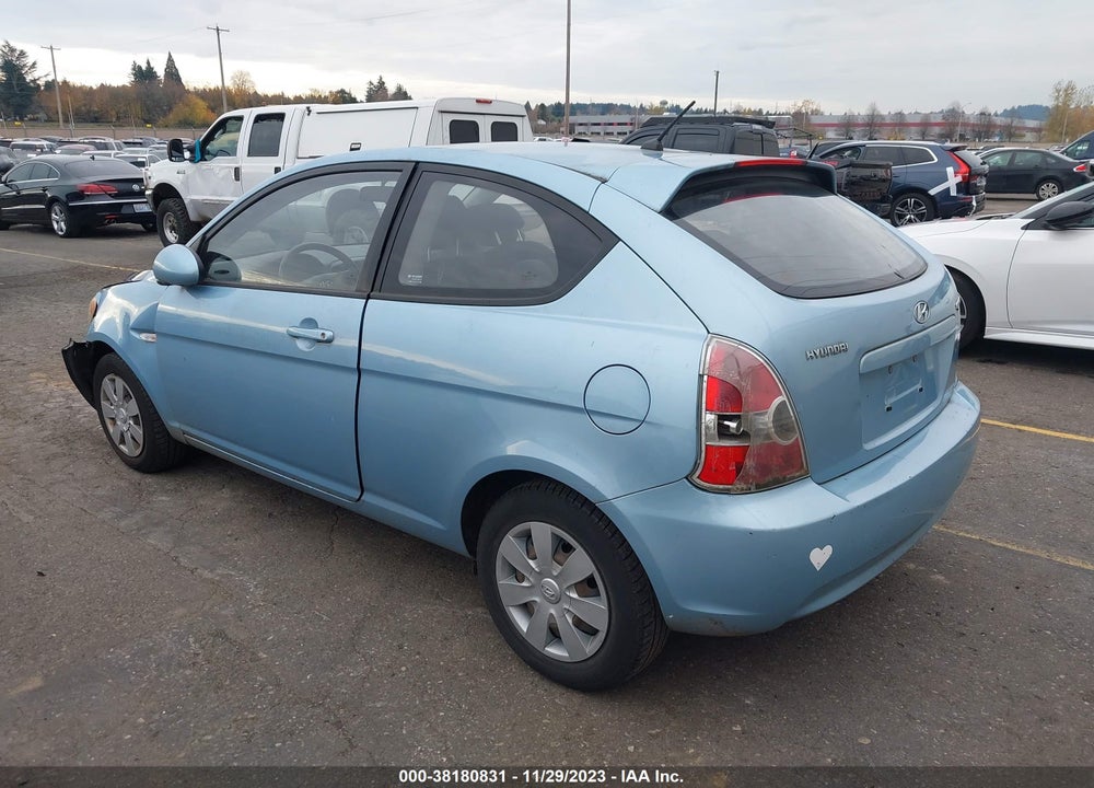 2007 HYUNDAI ACCENT GS VIN: KMHCM36C77U044774