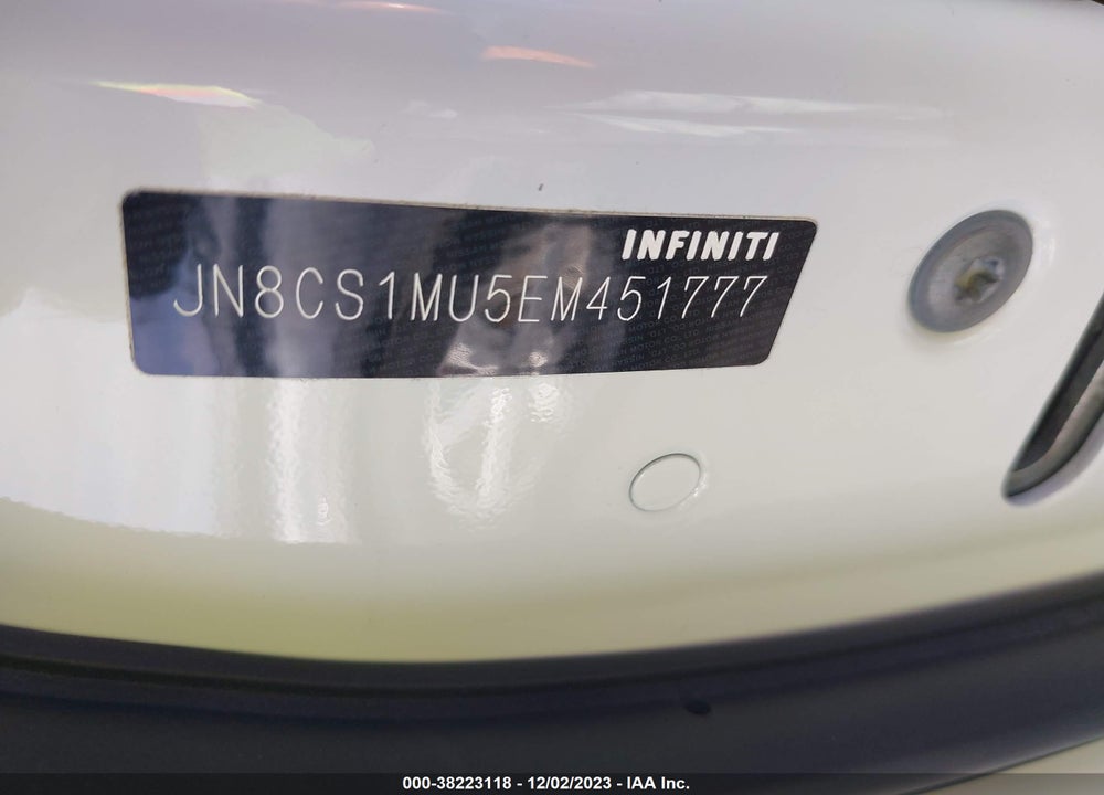 2014 INFINITI QX70 VIN: JN8CS1MU5EM451777