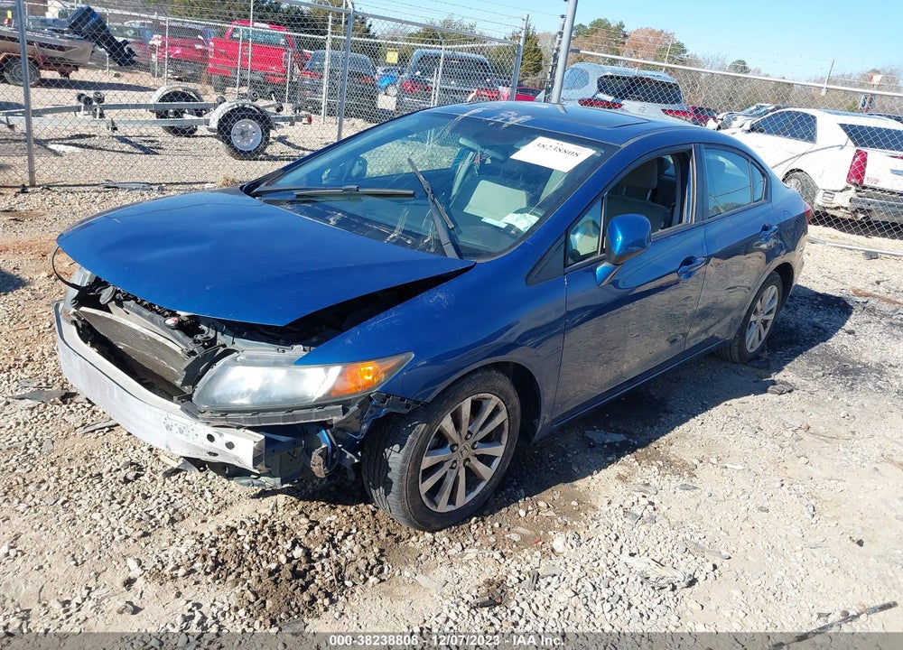 2012 HONDA CIVIC EX VIN: 19XFB2F8XCE078407