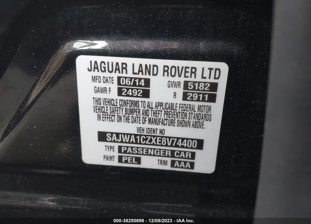 2014 JAGUAR XJ VIN: SAJWA1CZXE8V74400