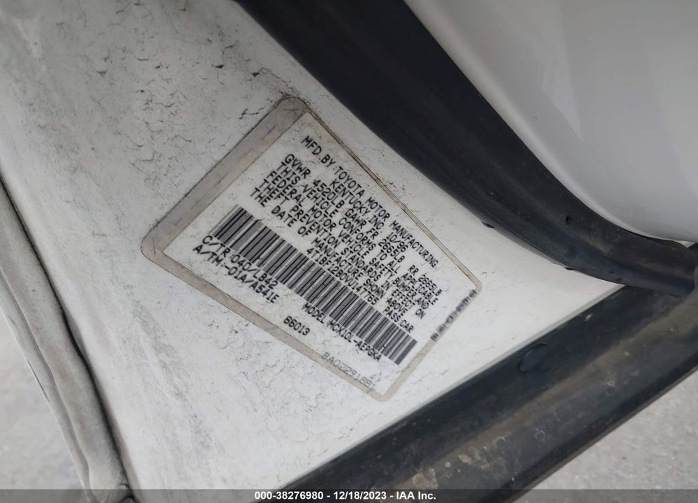 1997 TOYOTA AVALON XLS VIN: 4T1BF12B0VU147765