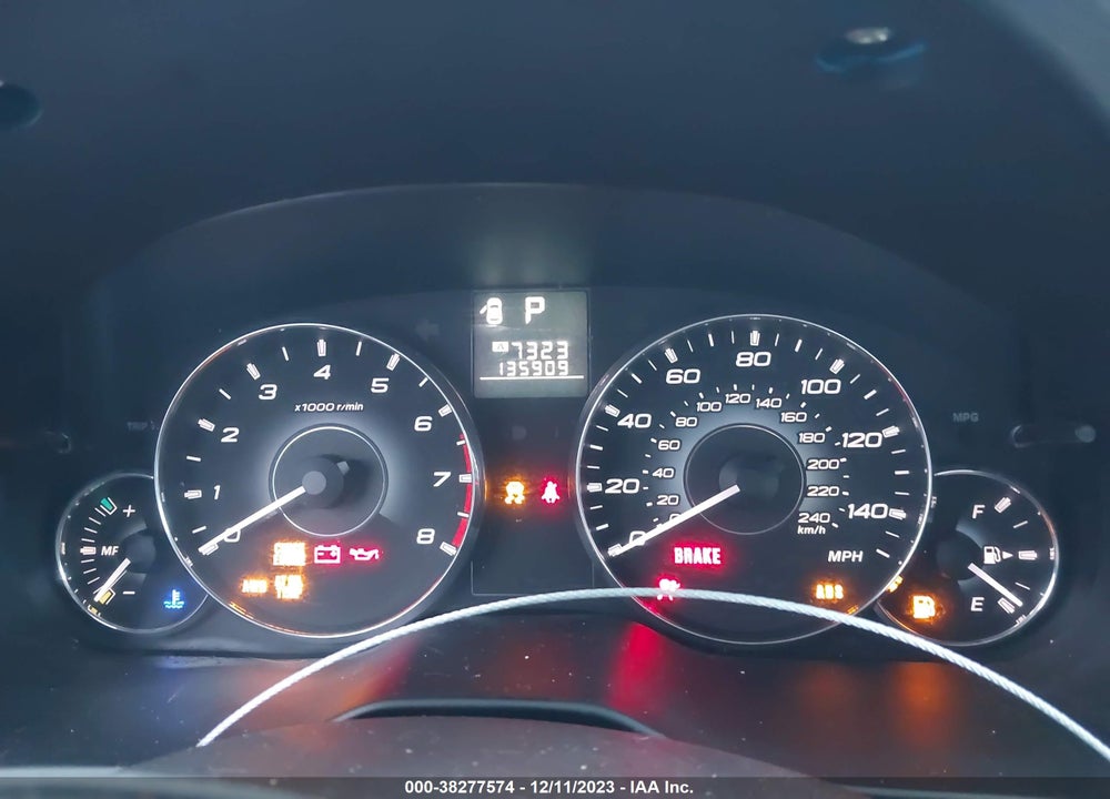 2012 SUBARU LEGACY 2.5I VIN: 4S3BMBA65C3030786