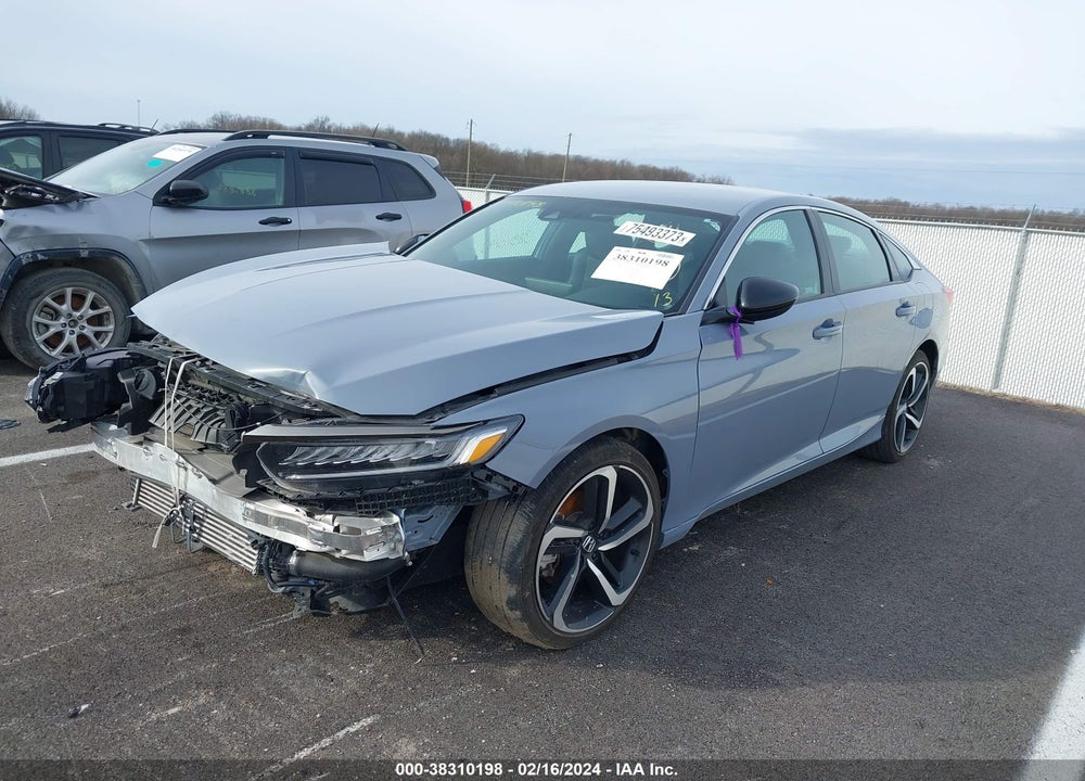 2022 HONDA ACCORD VIN: 1HGCV1F38NA066319