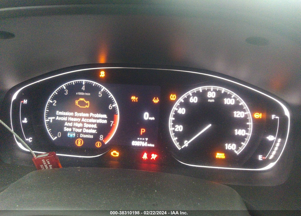 2022 HONDA ACCORD VIN: 1HGCV1F38NA066319