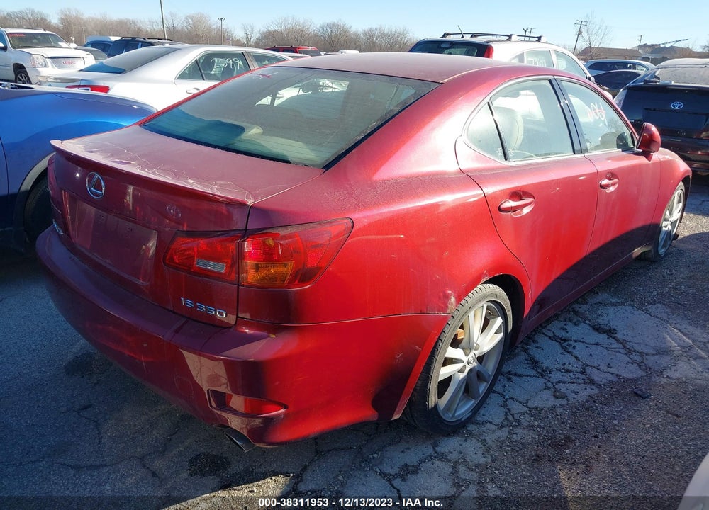 2006 LEXUS IS350 VIN: JTHBE262265003832