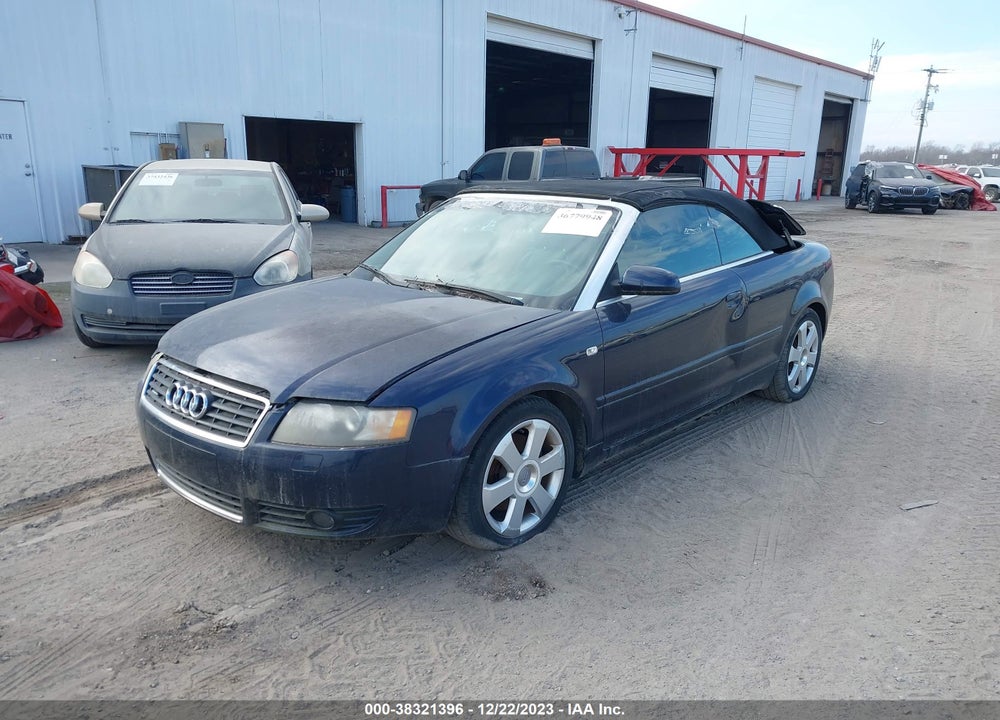 2005 AUDI A4 3.0L VIN: WAUDT48H85K006289