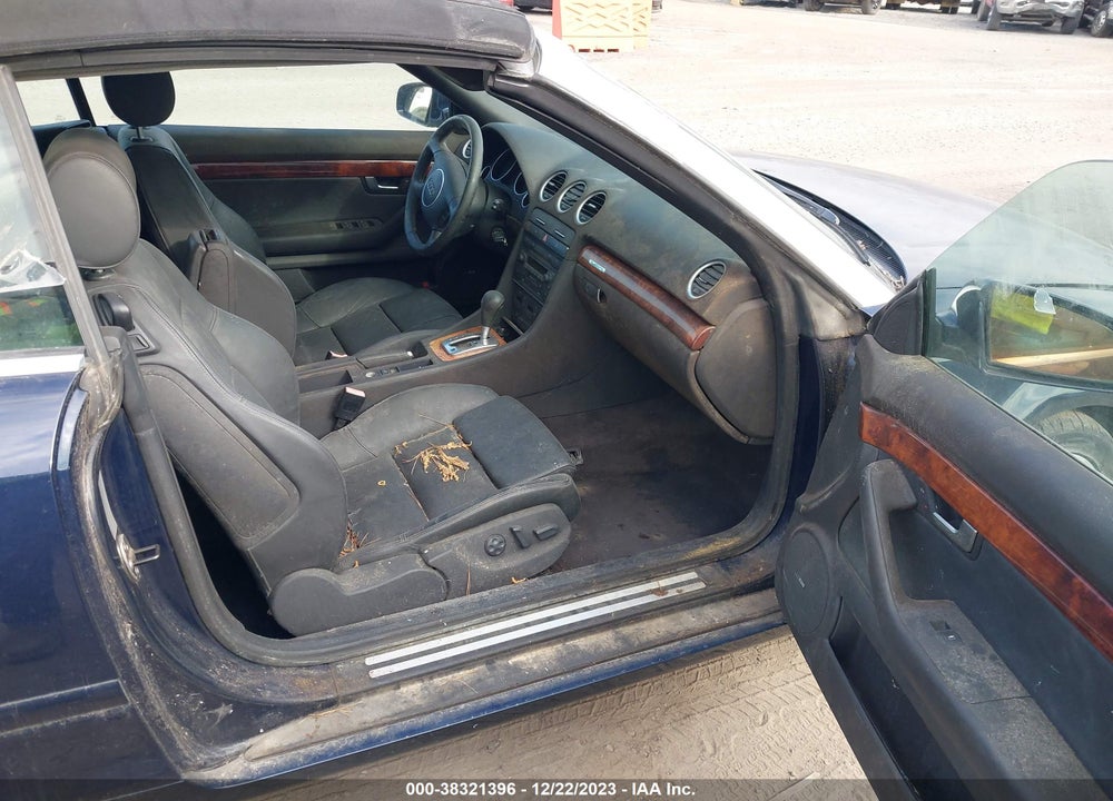 2005 AUDI A4 3.0L VIN: WAUDT48H85K006289