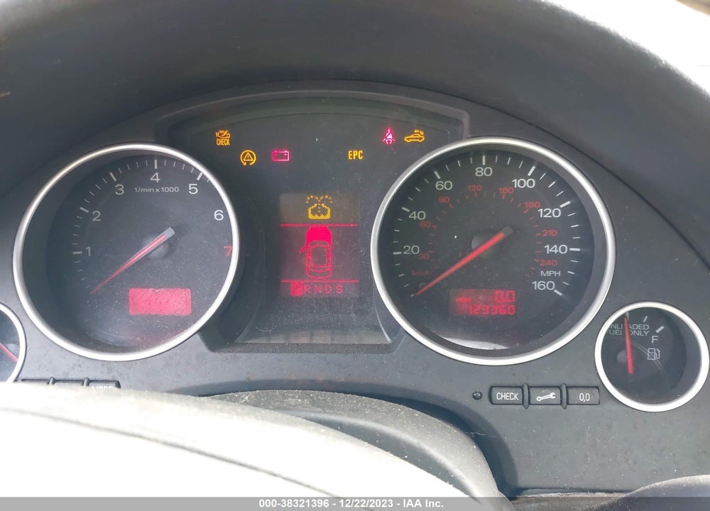 2005 AUDI A4 3.0L VIN: WAUDT48H85K006289