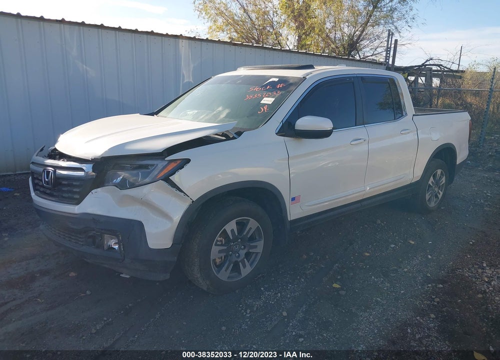 2019 HONDA RIDGELINE RTL-T VIN: 5FPYK3F61KB012535