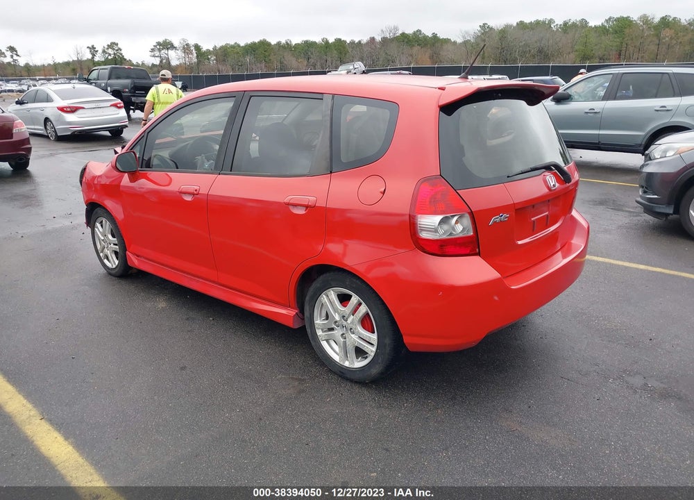 2007 HONDA FIT SPORT VIN: JHMGD38637S067153