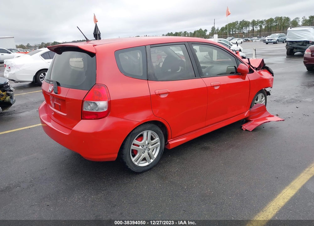 2007 HONDA FIT SPORT VIN: JHMGD38637S067153