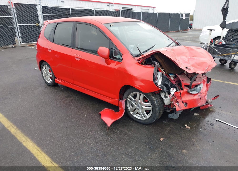 2007 HONDA FIT SPORT VIN: JHMGD38637S067153