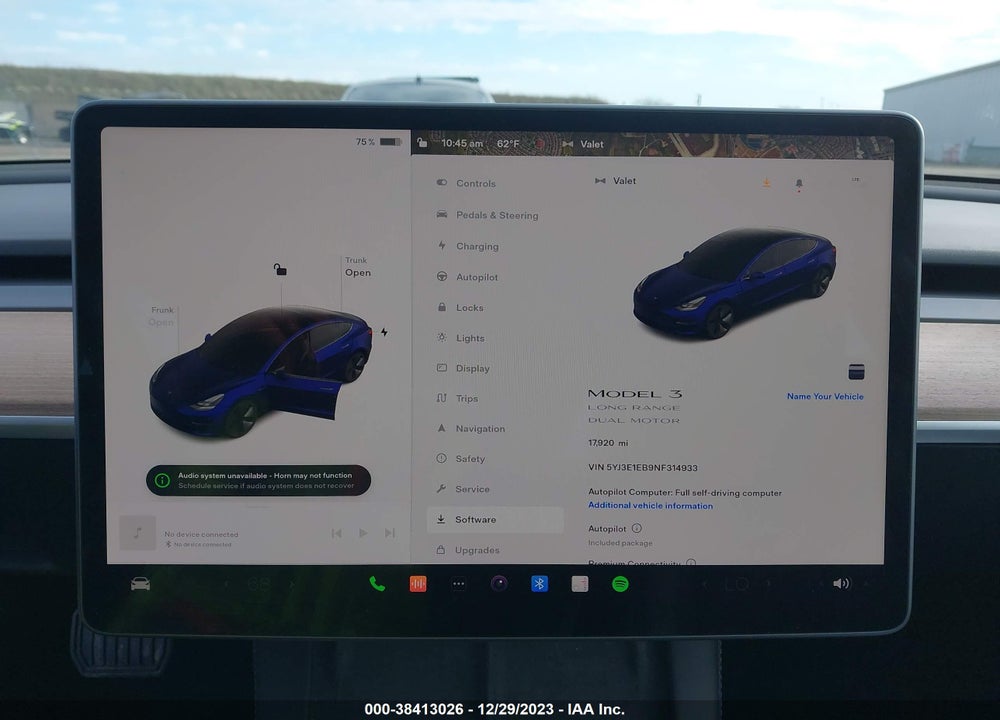 2022 TESLA MODEL 3 VIN: 5YJ3E1EB9NF314933