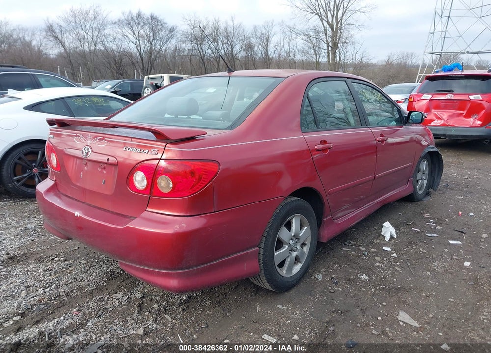 2006 TOYOTA COROLLA S VIN: 2T1BR32E86C625124