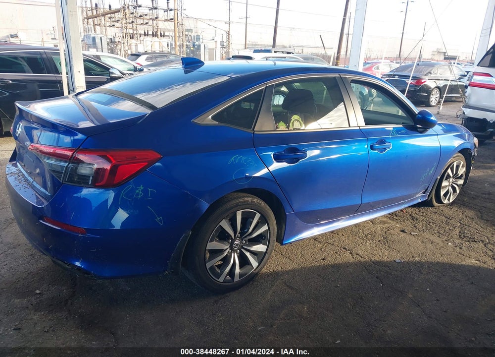 2022 HONDA CIVIC EX VIN: 2HGFE1F71NH304612