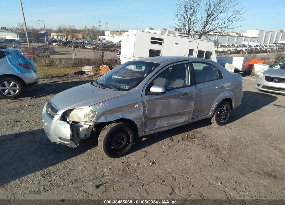 2008 CHEVROLET AVEO LS VIN: KL1TD56678B074257