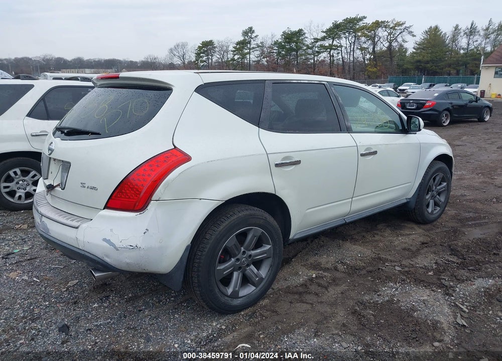 2006 NISSAN MURANO S VIN: JN8AZ08W86W515339
