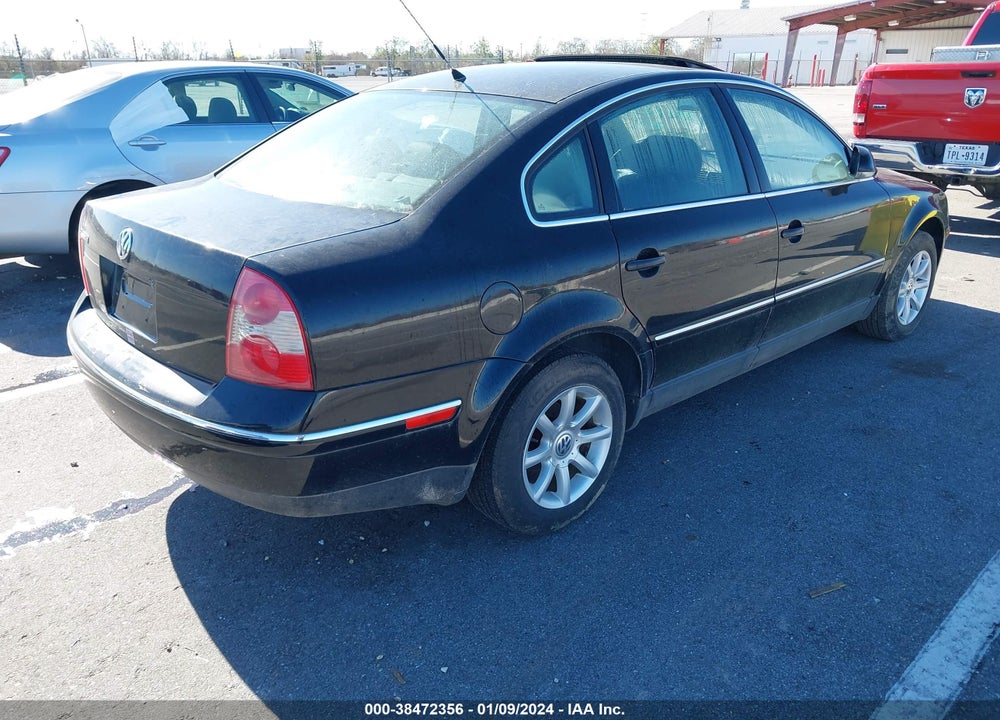 2004 VOLKSWAGEN PASSAT GLS VIN: WVWPD63B34E212421
