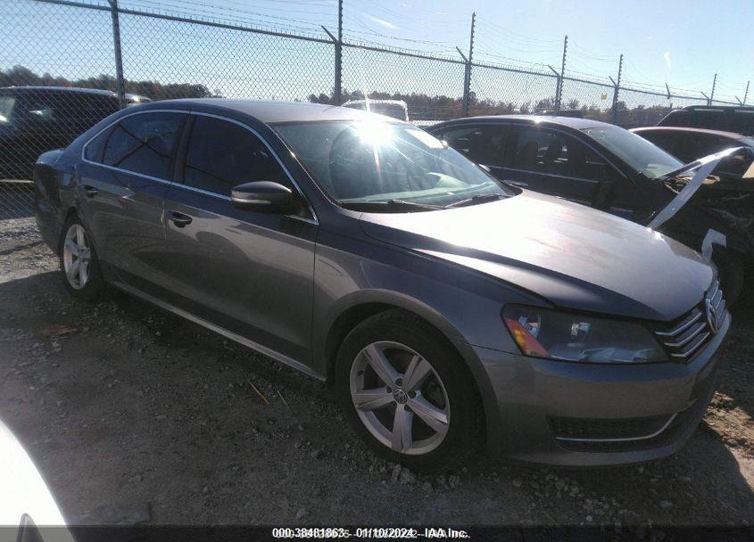2013 VOLKSWAGEN PASSAT 2.5L SE VIN: 1VWBP7A30DC075319
