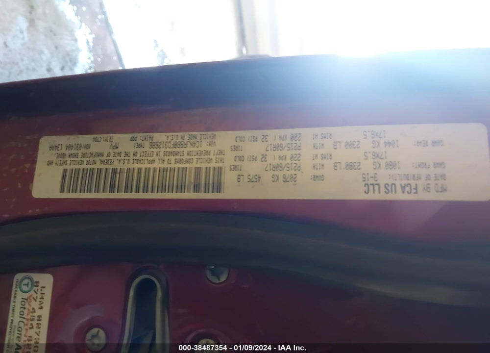 2015 JEEP PATRIOT SPORT VIN: 1C4NJRBB8FD312686