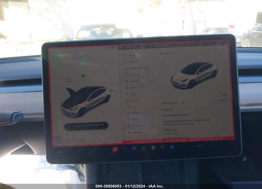 2023 TESLA MODEL 3 REAR-WHEEL DRIVE VIN: 5YJ3E1EA7PF606154