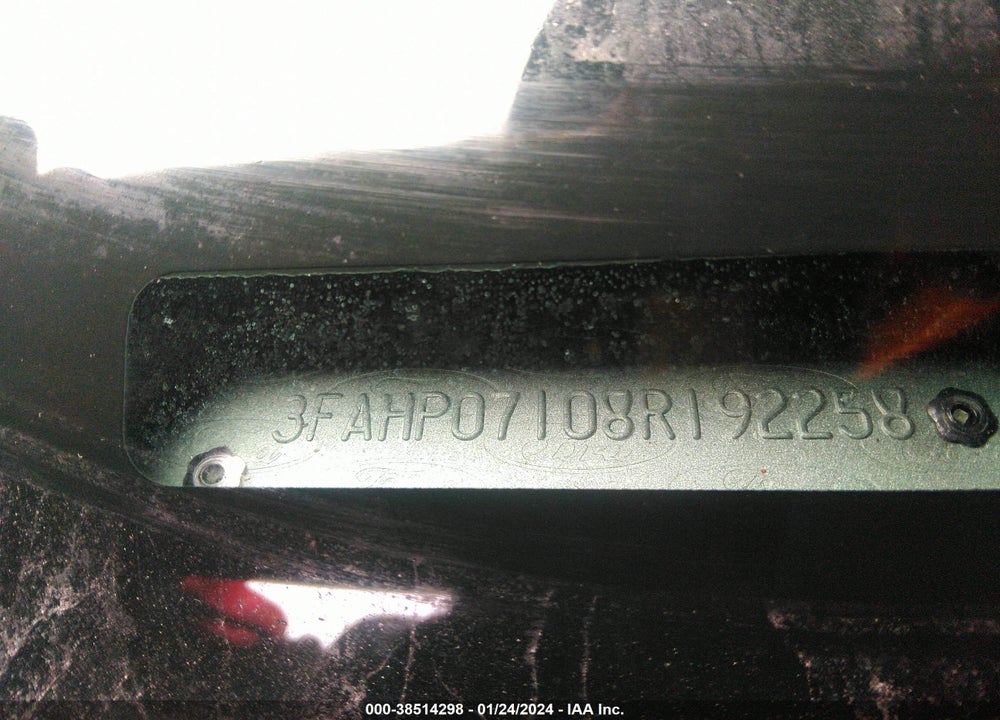 2008 FORD FUSION SE VIN: 3FAHP07108R192258