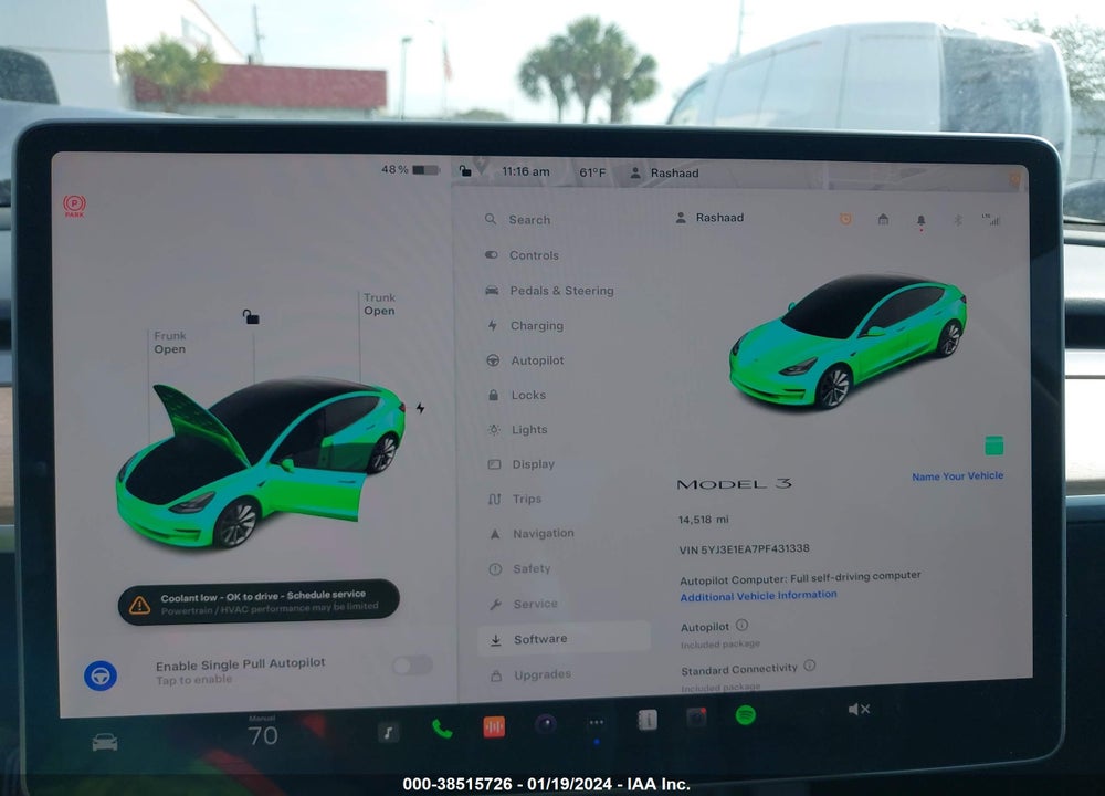 2023 TESLA MODEL 3 REAR-WHEEL DRIVE VIN: 5YJ3E1EA7PF431338
