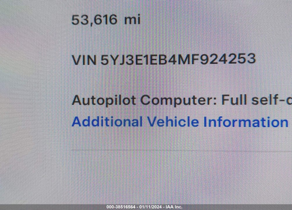 2021 TESLA MODEL 3 LONG RANGE DUAL MOTOR ALL-WHEEL DRIVE VIN: 5YJ3E1EB4MF924253