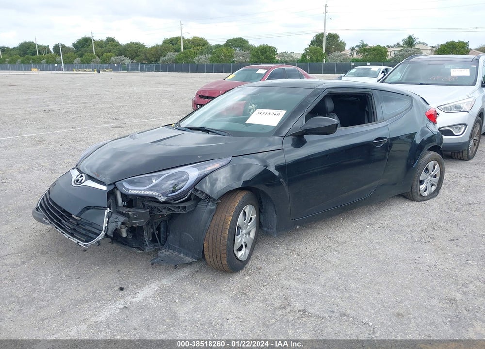 2014 HYUNDAI VELOSTER BASE W/BLACK VIN: KMHTC6AD5EU206483