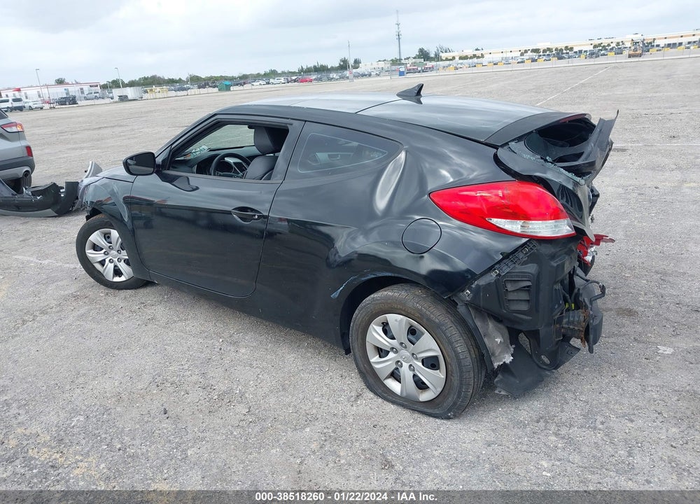 2014 HYUNDAI VELOSTER BASE W/BLACK VIN: KMHTC6AD5EU206483