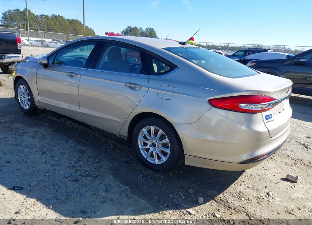 2017 FORD FUSION S VIN: 3FA6P0G76HR382934