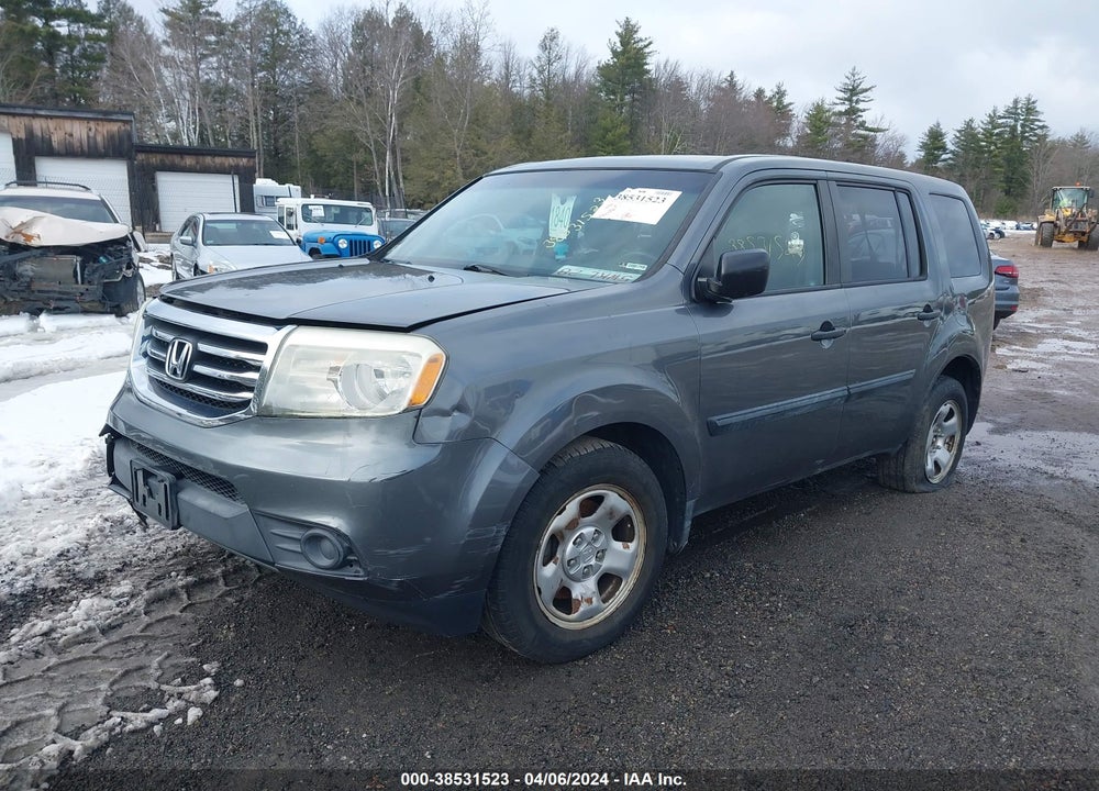 2012 HONDA PILOT LX VIN: 5FNYF4H24CB036763