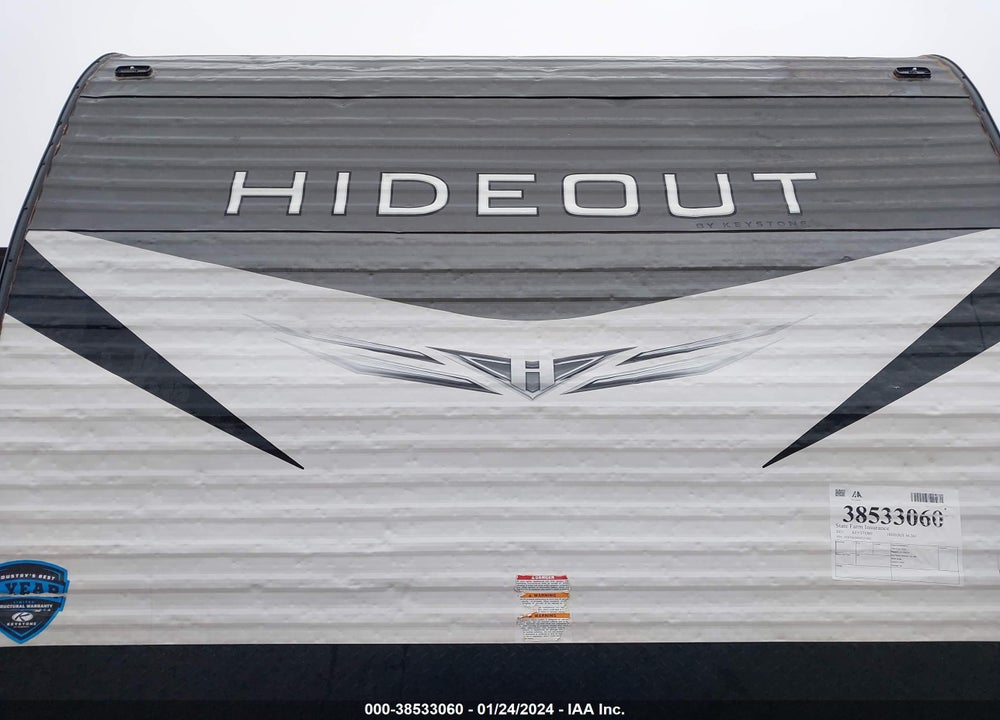 2021 KEYSTONE HIDEOUT M-262 BH VIN: 4YDT26220M7251507