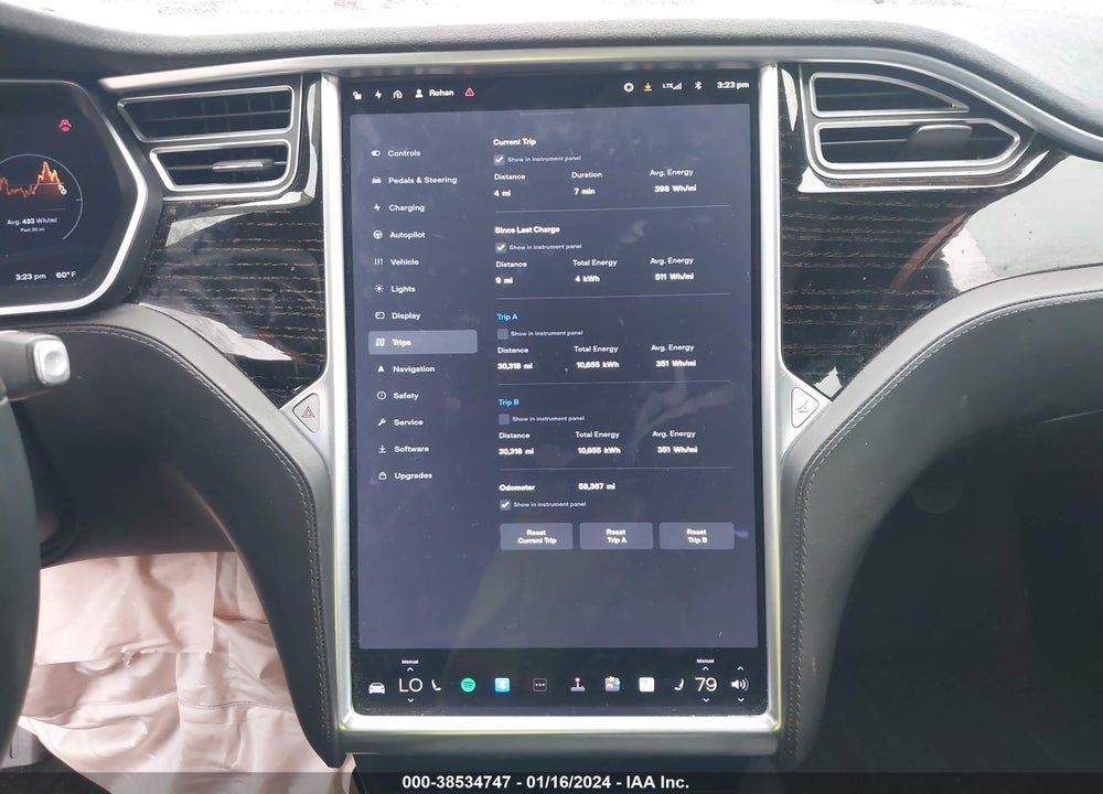 2016 TESLA MODEL S 60/70/75/85 VIN: 5YJSA1E18GF175637