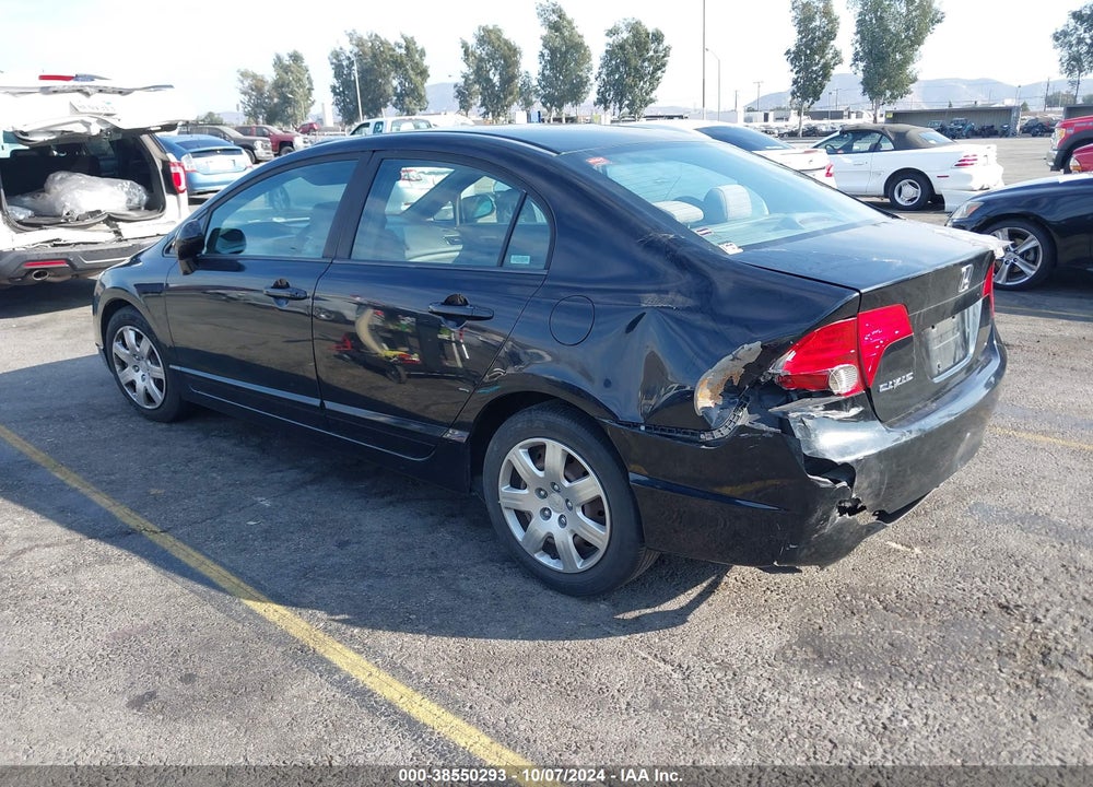 2008 HONDA CIVIC LX VIN: 1HGFA165X8L011387