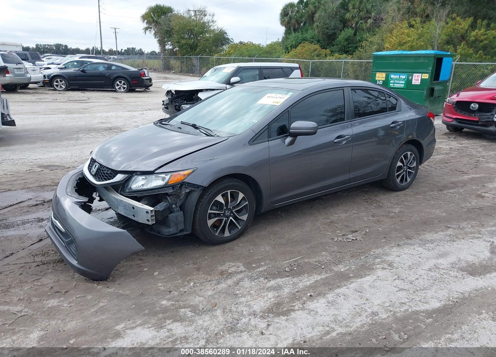 2014 HONDA CIVIC EX VIN: 2HGFB2F83EH543523