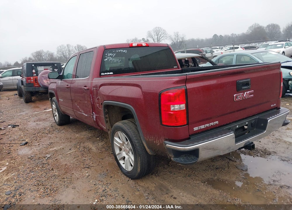 2015 GMC SIERRA 1500 SLE VIN: 3GTP1UECXFG274851
