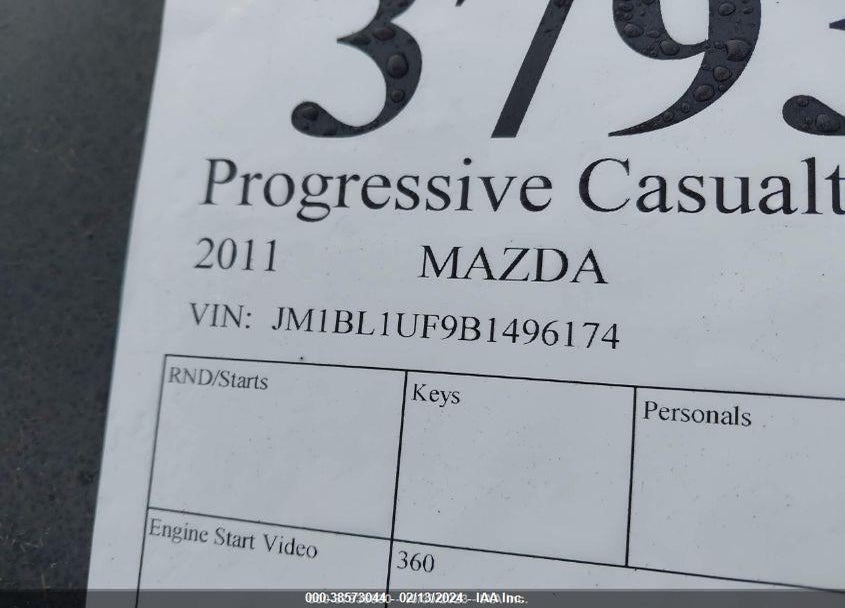 2011 MAZDA 3 I SPORT VIN: JM1BL1UF9B1496174