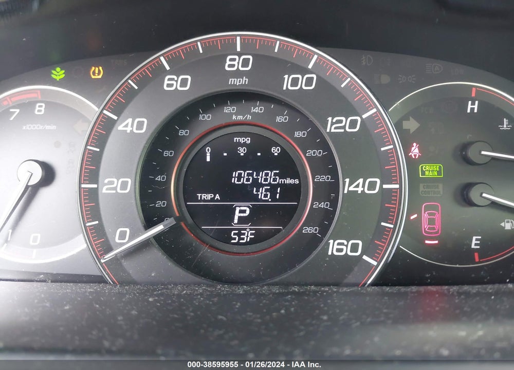 2015 HONDA ACCORD EXL VIN: 1HGCT2B80FA007425