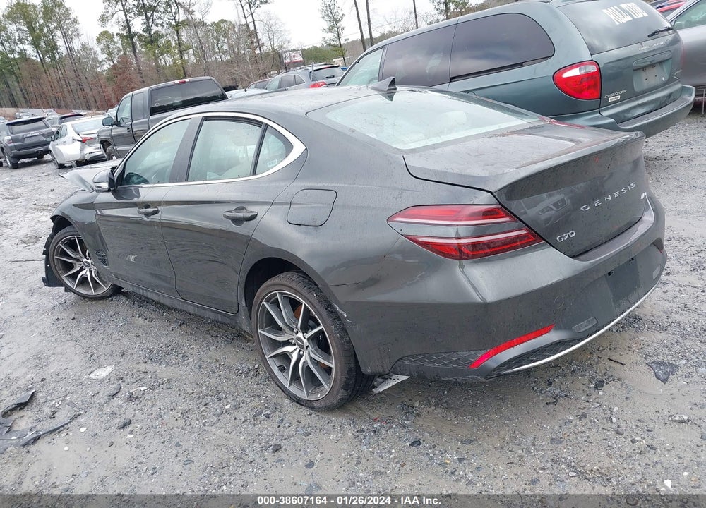 2023 GENESIS G70 2.0T AWD VIN: KMTG34TA4PU131230