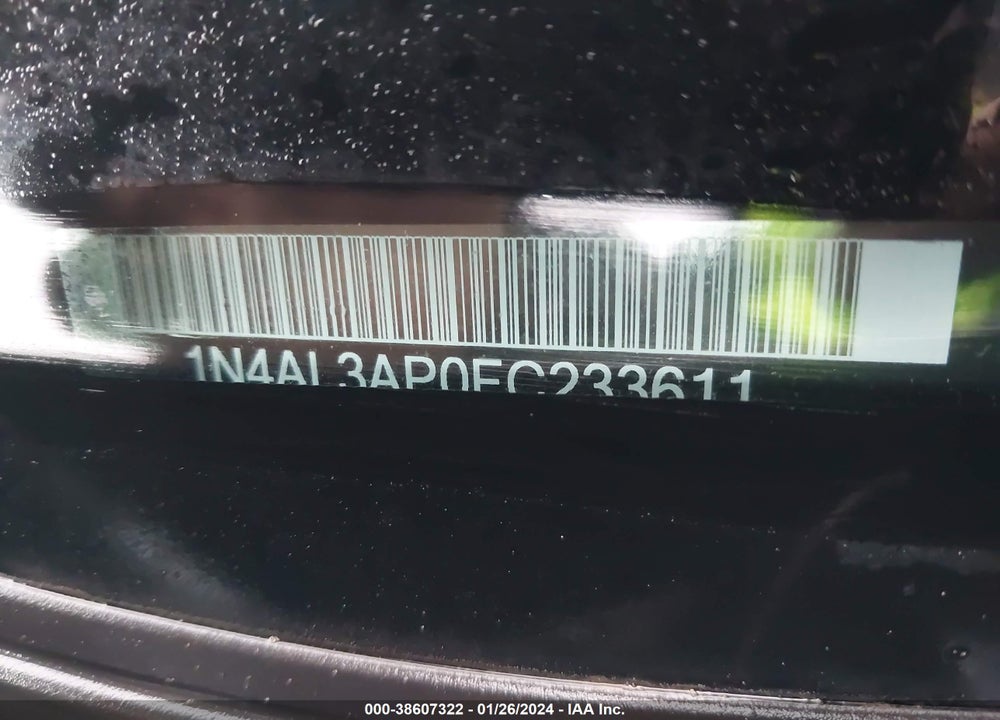 2015 NISSAN ALTIMA 2.5 SL VIN: 1N4AL3AP0FC233611
