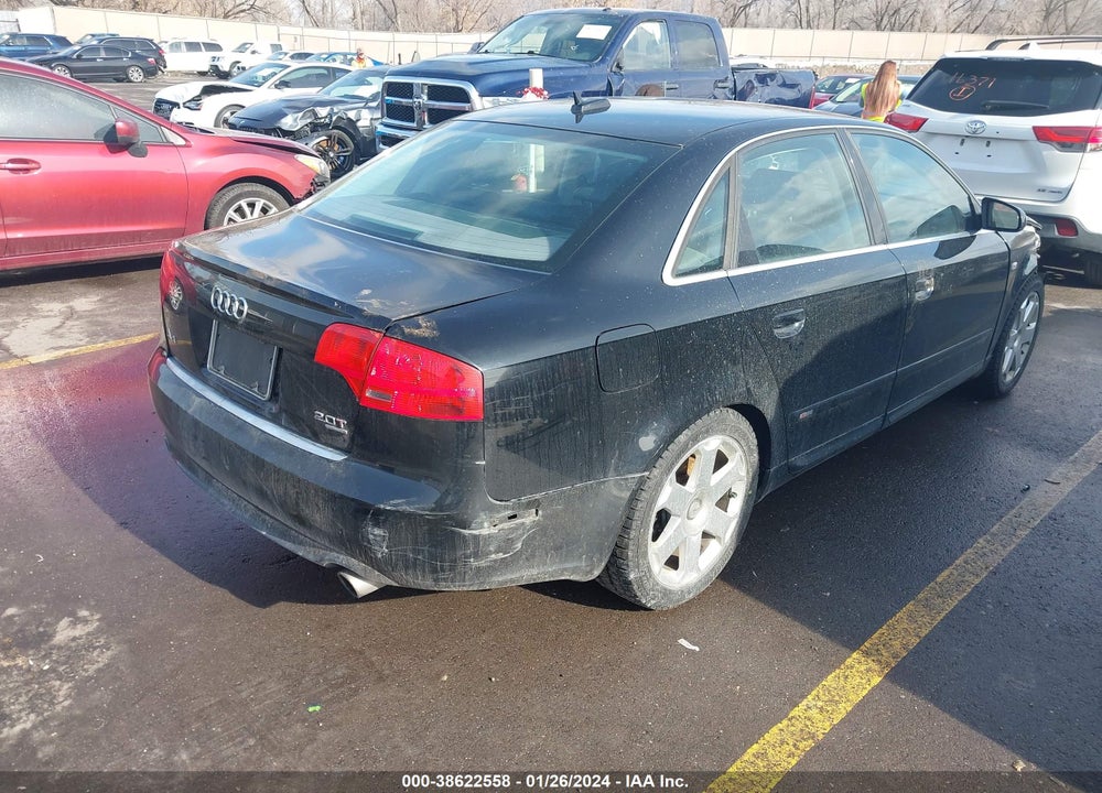 2006 AUDI A4 2.0T VIN: WAUEF78E26A174620