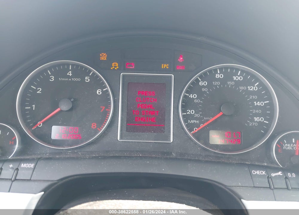 2006 AUDI A4 2.0T VIN: WAUEF78E26A174620