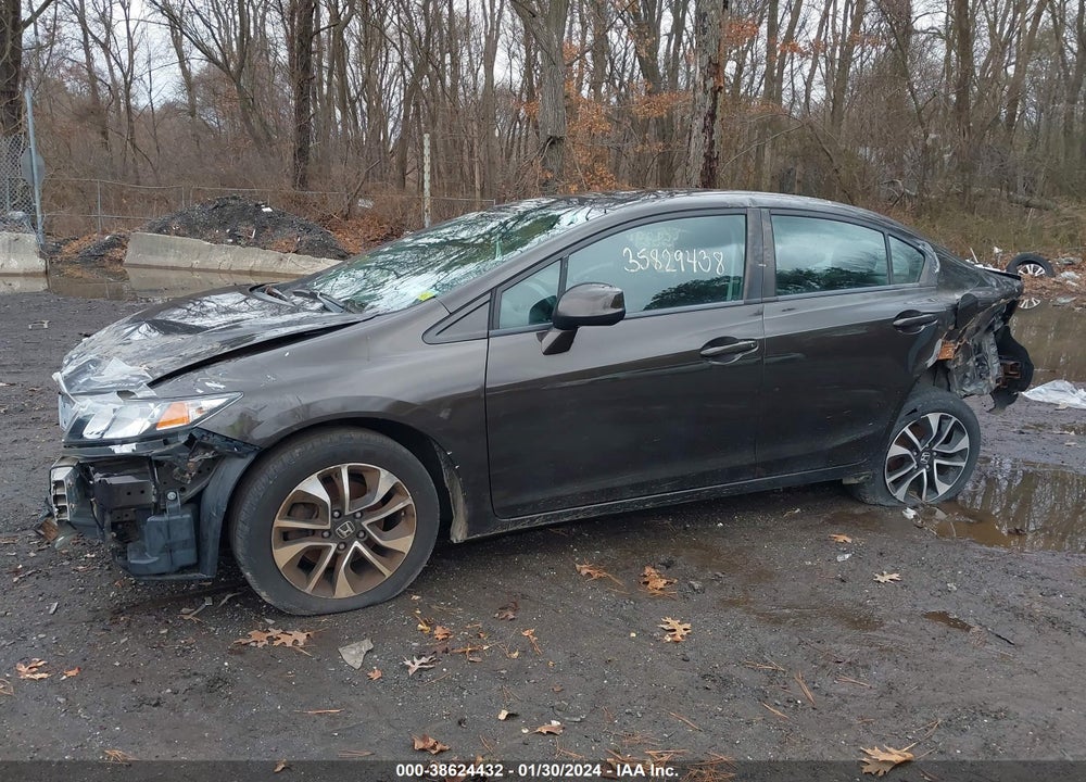 2013 HONDA CIVIC EX-L VIN: 19XFB2F98DE245616