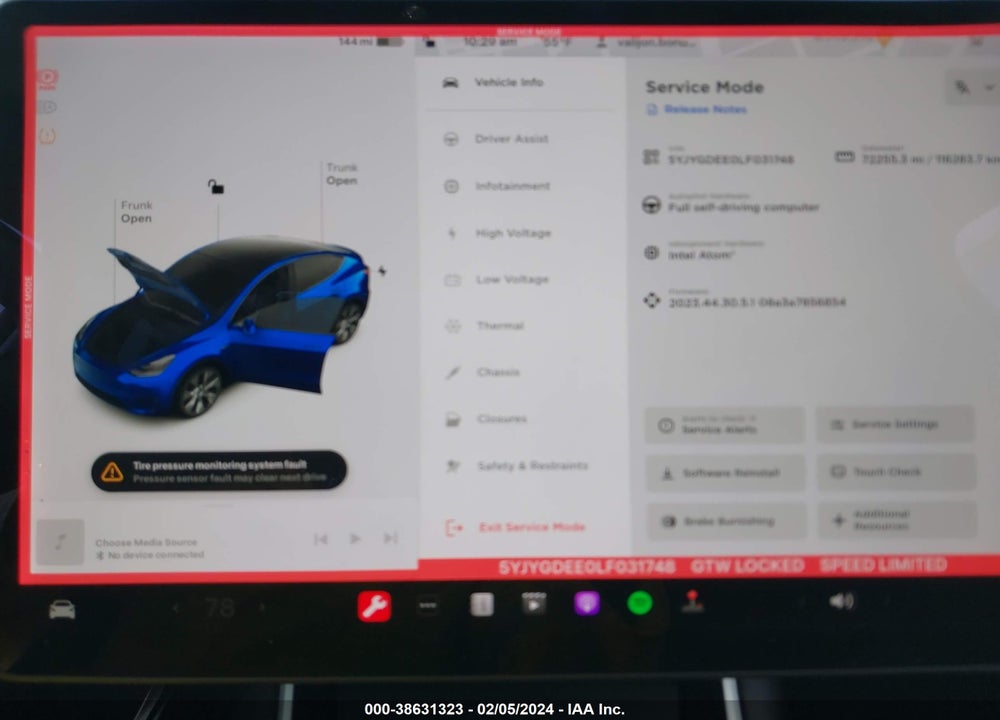 2020 TESLA MODEL Y LONG RANGE DUAL MOTOR ALL-WHEEL DRIVE VIN: 5YJYGDEE0LF031748
