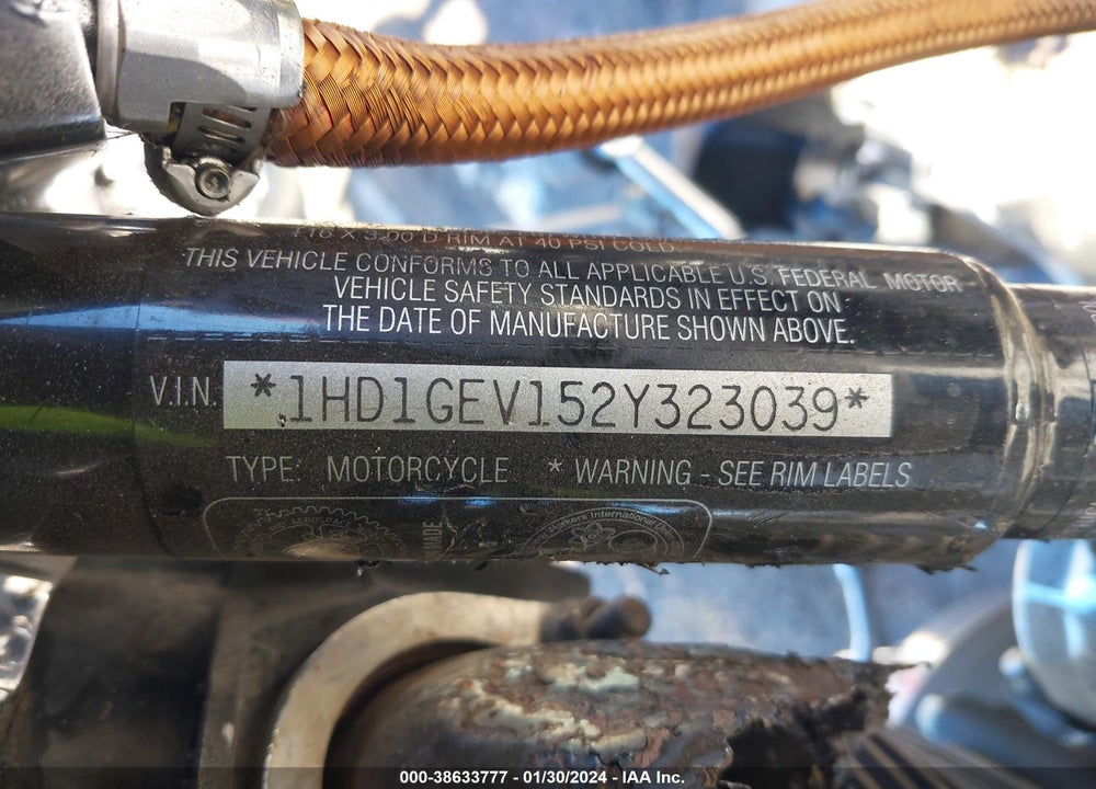 2002 HARLEY-DAVIDSON FXDWG VIN: 1HD1GEV152Y323039