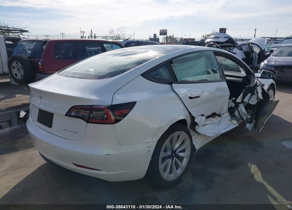 2022 TESLA MODEL 3 LONG RANGE DUAL MOTOR ALL-WHEEL DRIVE VIN: 5YJ3E1EB3NF298938